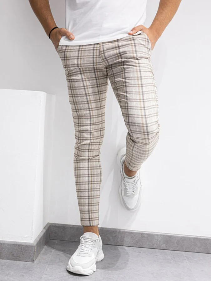Men's Plaid Ultra-stretch Trousers 