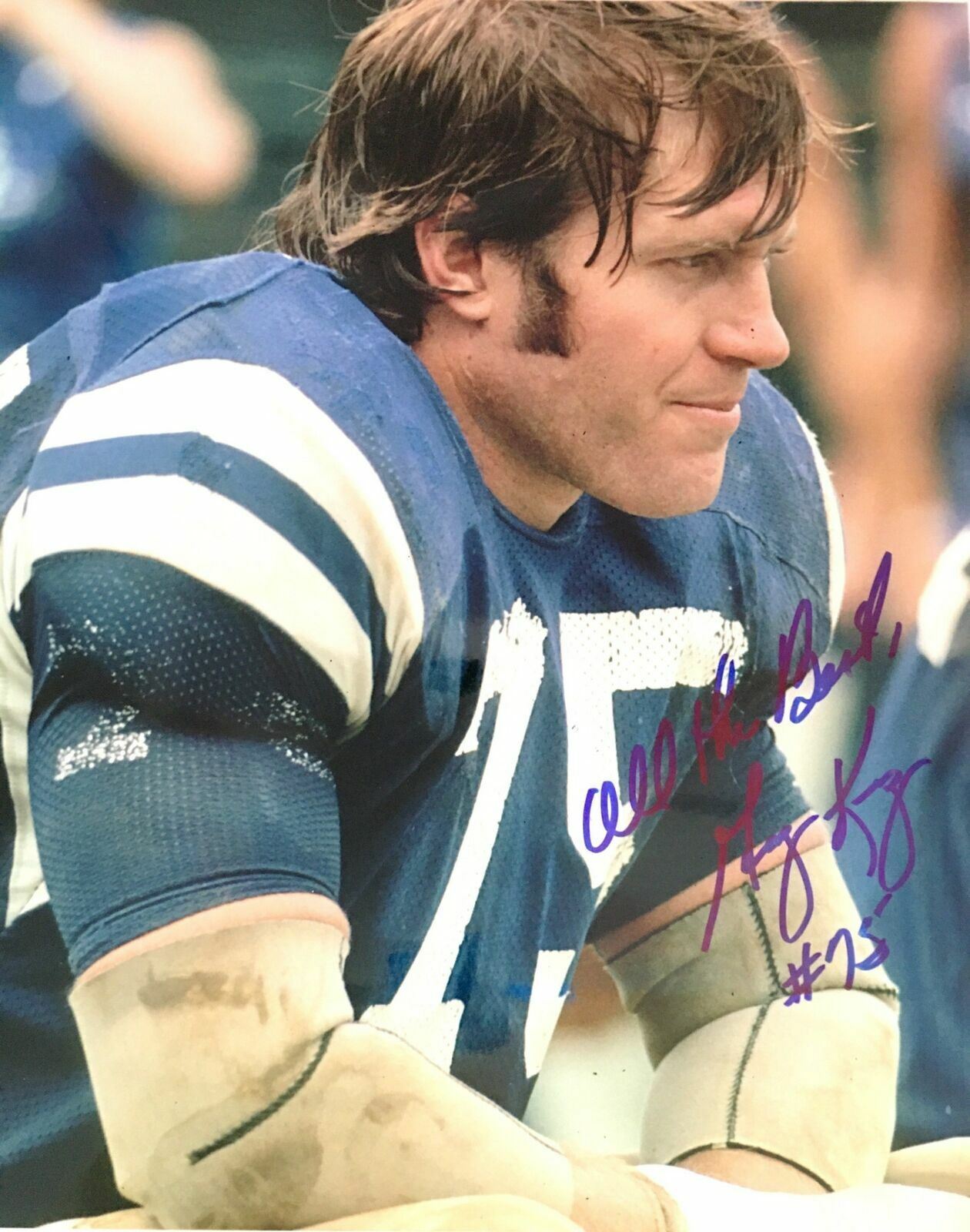 George Kunz Signed Baltimore Colts 8x10 Photo Poster painting  SHIP Autograph Auto