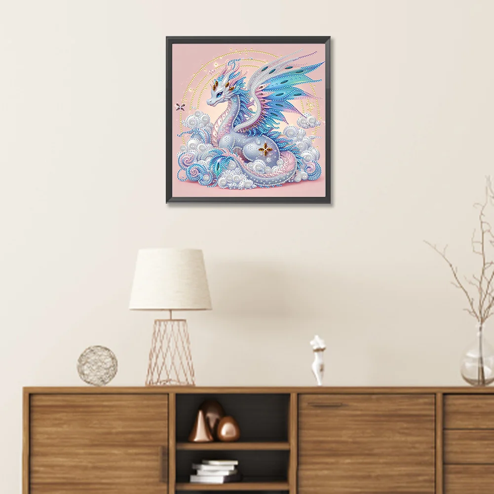 Diamond Painting - Partial Special Shaped Drill - Dragon(Canvas|30*30cm)