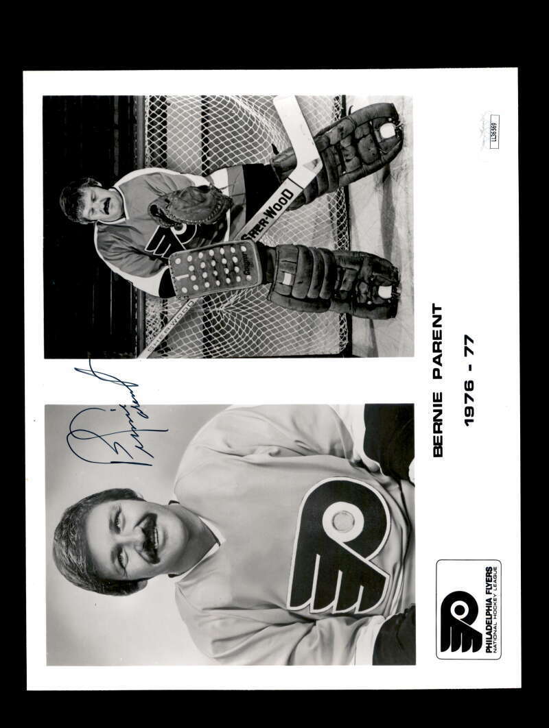 Bernie Parent JSA Coa Signed 8x10 Vintage Flyers Photo Poster painting Autograph