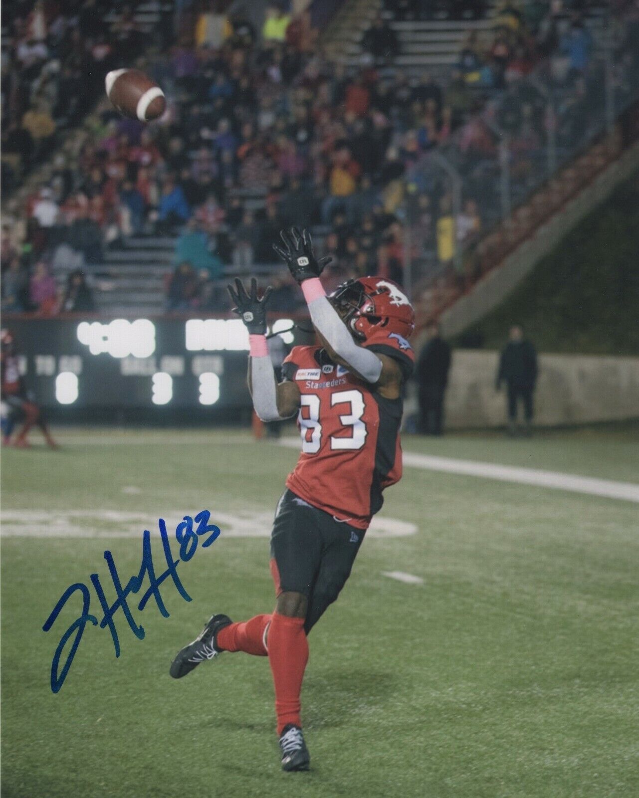 JOSH HUFF SIGNED AUTOGRAPH CALGARY STAMPEDERS 8X10 Photo Poster painting PROOF