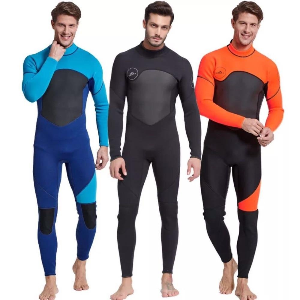 Men's Full Body Wetsuit  3mm Neoprene Long Sleeves Dive/Surfing