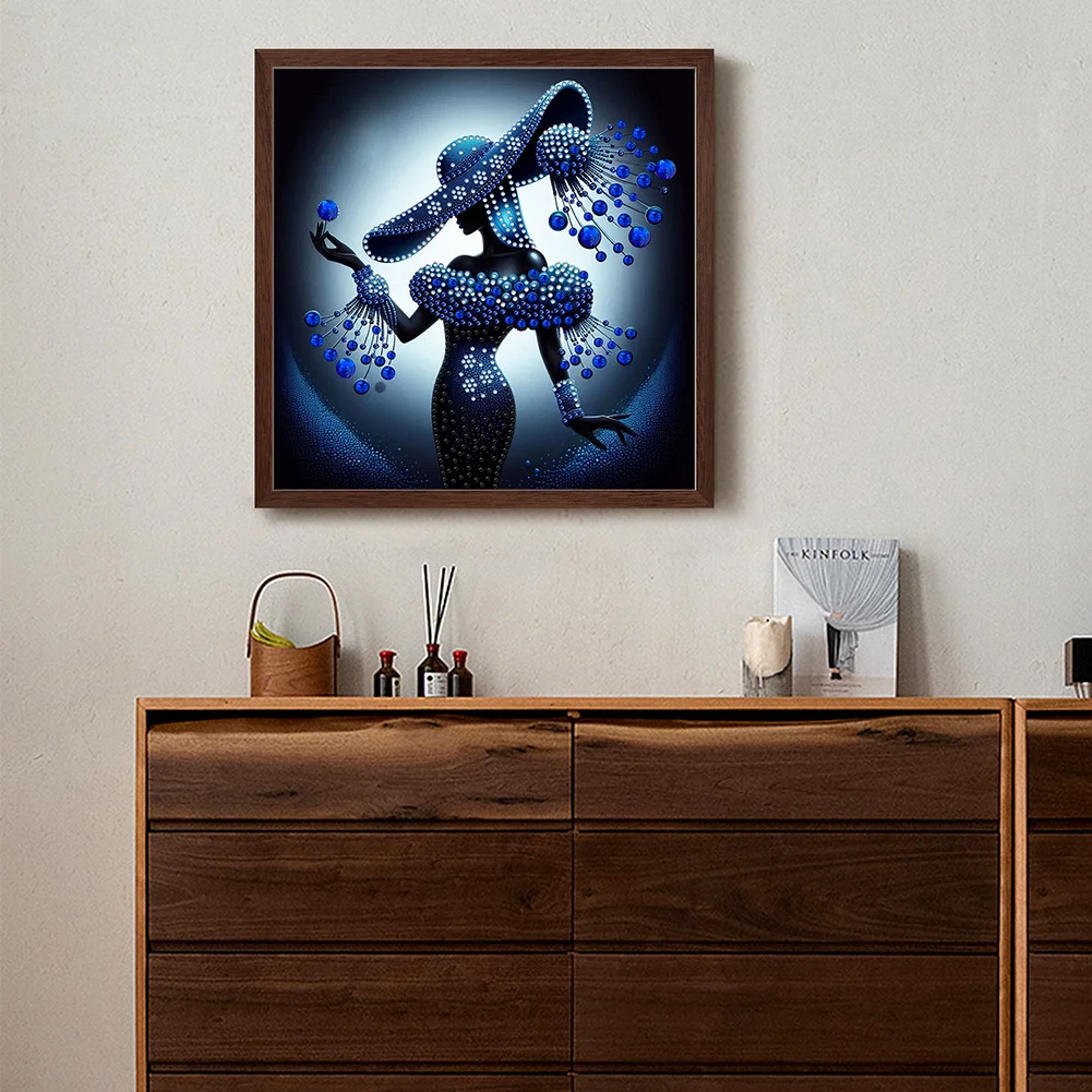 Diamond Painting - Partial Special Shaped Drill - Lady(Canvas|30*30cm)