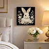 DIY Pearl Painting Rabbit for Home Wall Decor with Frame(30x30cm)