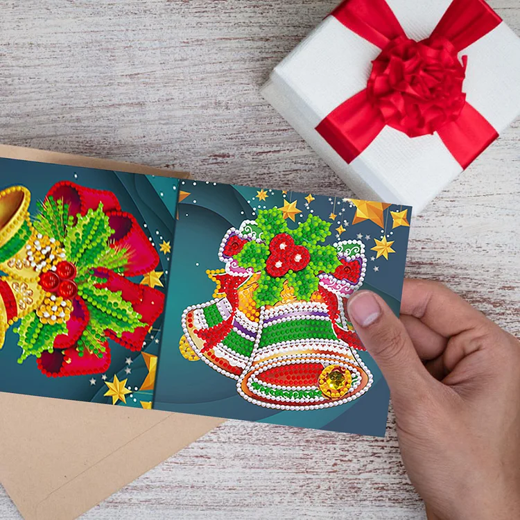5D Diamond Painting Christmas Cards DIY Special Shaped Diamond Painting  Embroidery Christmas Card Kids Gift 