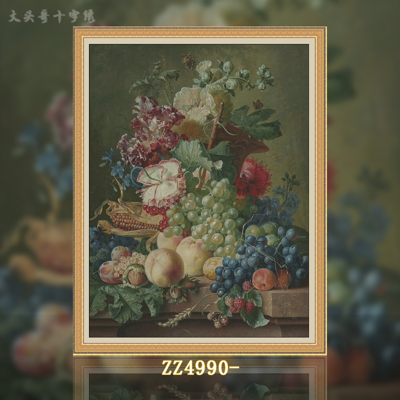 [ZZ4990-Flower and Fruit Fragrance]  Painting Fairy Cross Stitch