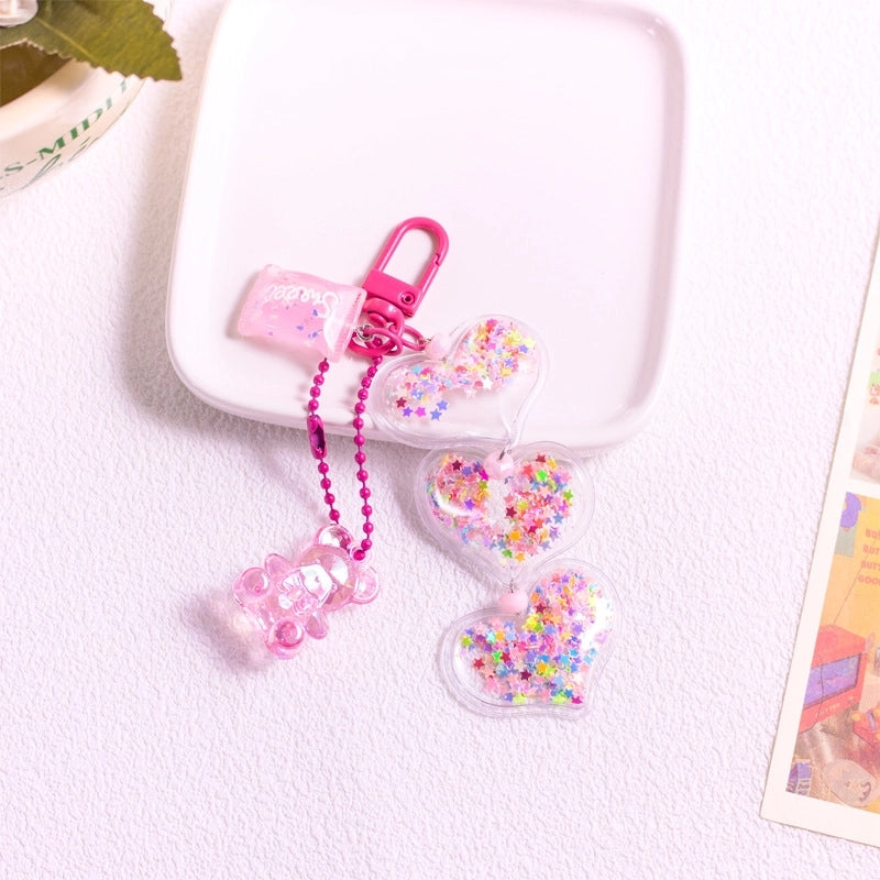 Cute Bear Resin Unisex Bag Pendant Keychain