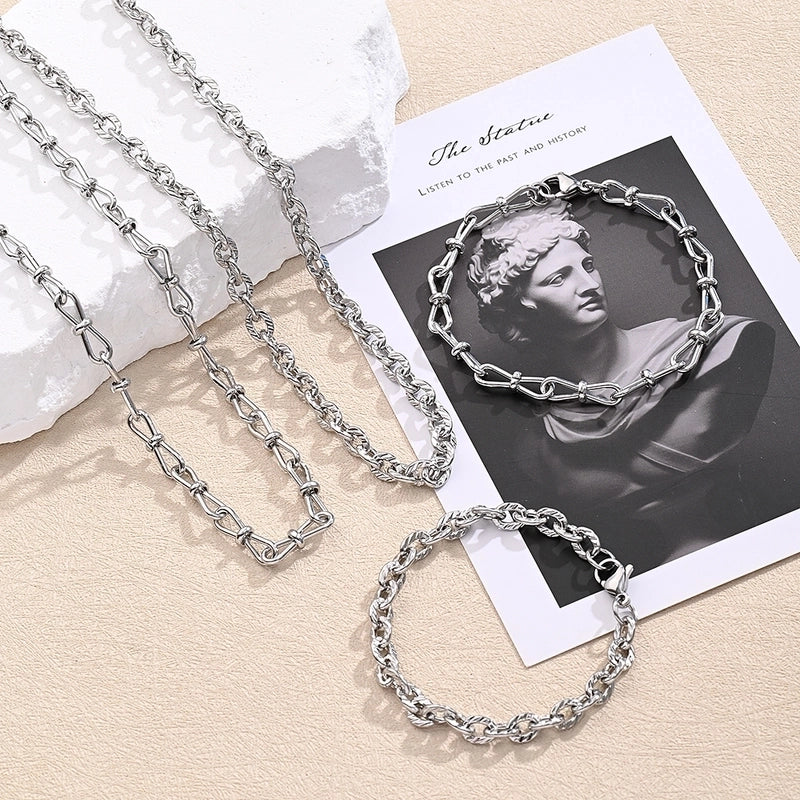 1 Strand/Package 304 Stainless Steel Cable Chain Polished 19x6mm 8x6mm Jewelry Accessories