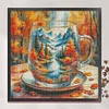 Autumn Cup Full Stamped Cross Stitch Kit 14CT 2-Strand Egyptian Cotton 65x65cm tapestrymarket