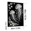 (30x40cm)Jellyfish DIY Pearl Painting Framed Grape Handmade Pearl Material Art Kit Living Room Decor