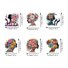 6Pcs Acryl Mädchen Silhouette - 5d DIY Handwerk Aufkleber Magnet
