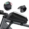 Bike Front Frame Bag Bicycle Top Tube Bag Touch-Screen for Phones Under 6.5 Inch