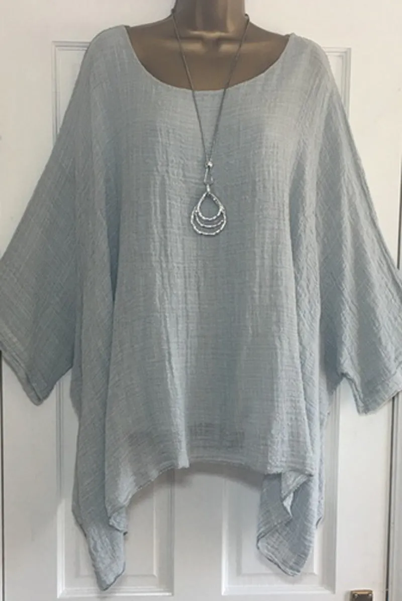 Brownm Fresh And Sweet Long Sleeve Top Loose-fitting Batwing T-shirt