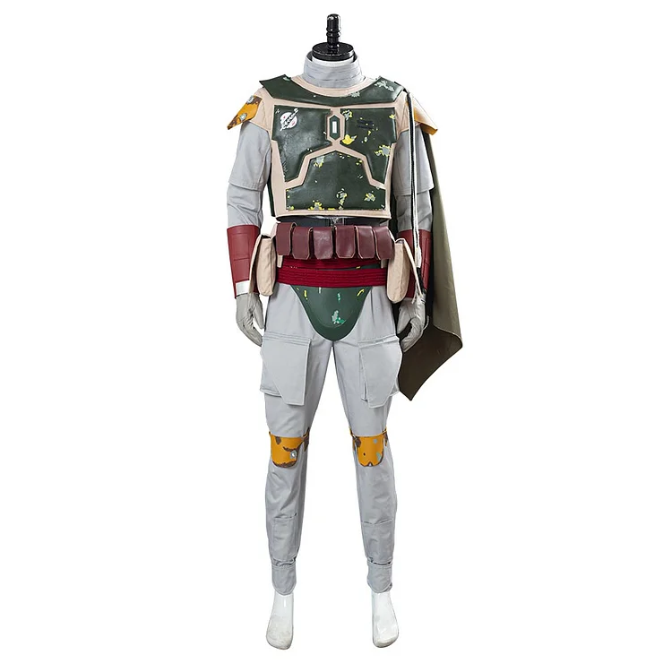 The Mando Season 2 Boba Fett Men Green Uniform Outfit Cosplay Costume Halloween Carnival Suit