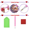 4 pi&egrave;ces DIY 5D Full Round Drill Diamond peinture de princesse d&eacute;coration int&eacute;rieure 40x40cm