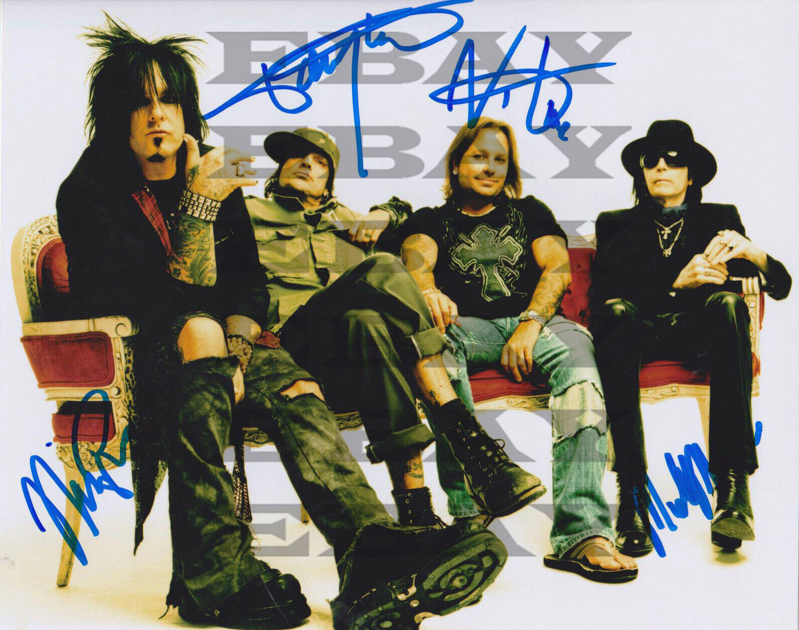 Motley Crue Band Autographed signed 8x10 Photo Poster painting Reprint