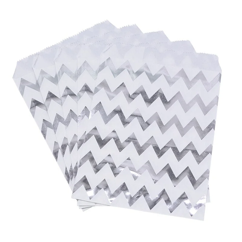 25Pcs Paper Bags Candy Gift Bag Food Packaging Christmas Wedding Favor Baby Shower Rose Gold Birthday Party Decoration Treat Bag