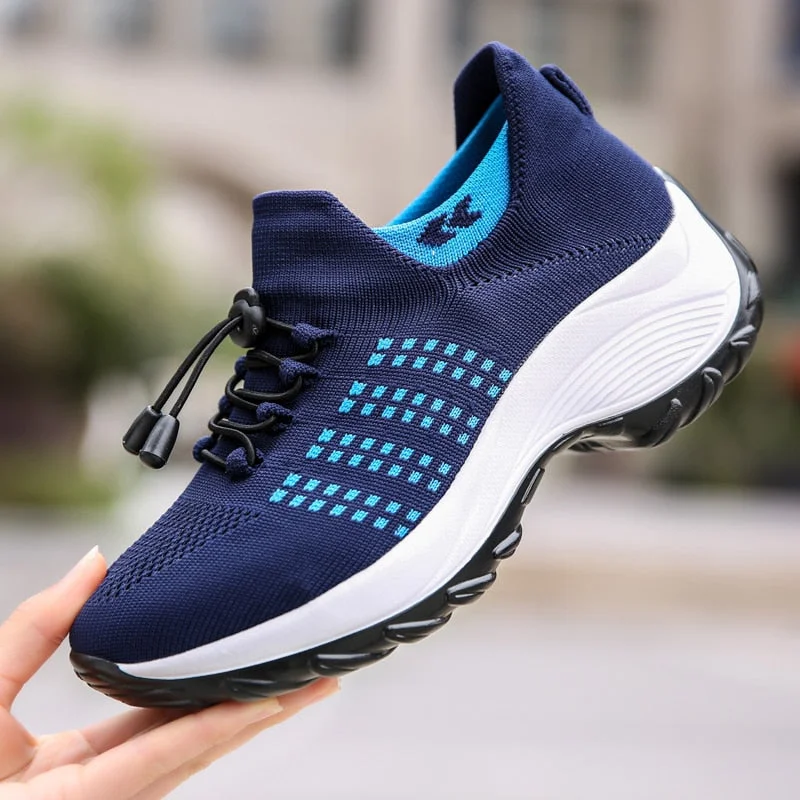 Spring Women Sneakers Shoes Autumn Flat Slip on Platform Tenis for Women Breathable Mesh Sock Sneakers Shoes Zapatos De Mujer