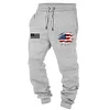 Men's Vintage American Flag Patriotic Elastic Waist Drawstring Jogger Sweatpants by Inlyline