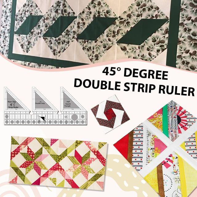 45° Degree Double Strip Ruler With Instructions