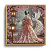 Sakura Garden Hanfu Lady Special Shaped DIY Partial Drill Diamond Painting Kit for Adults Beginners Home Decor Diamonds Paintings Gem Art 30x30cm