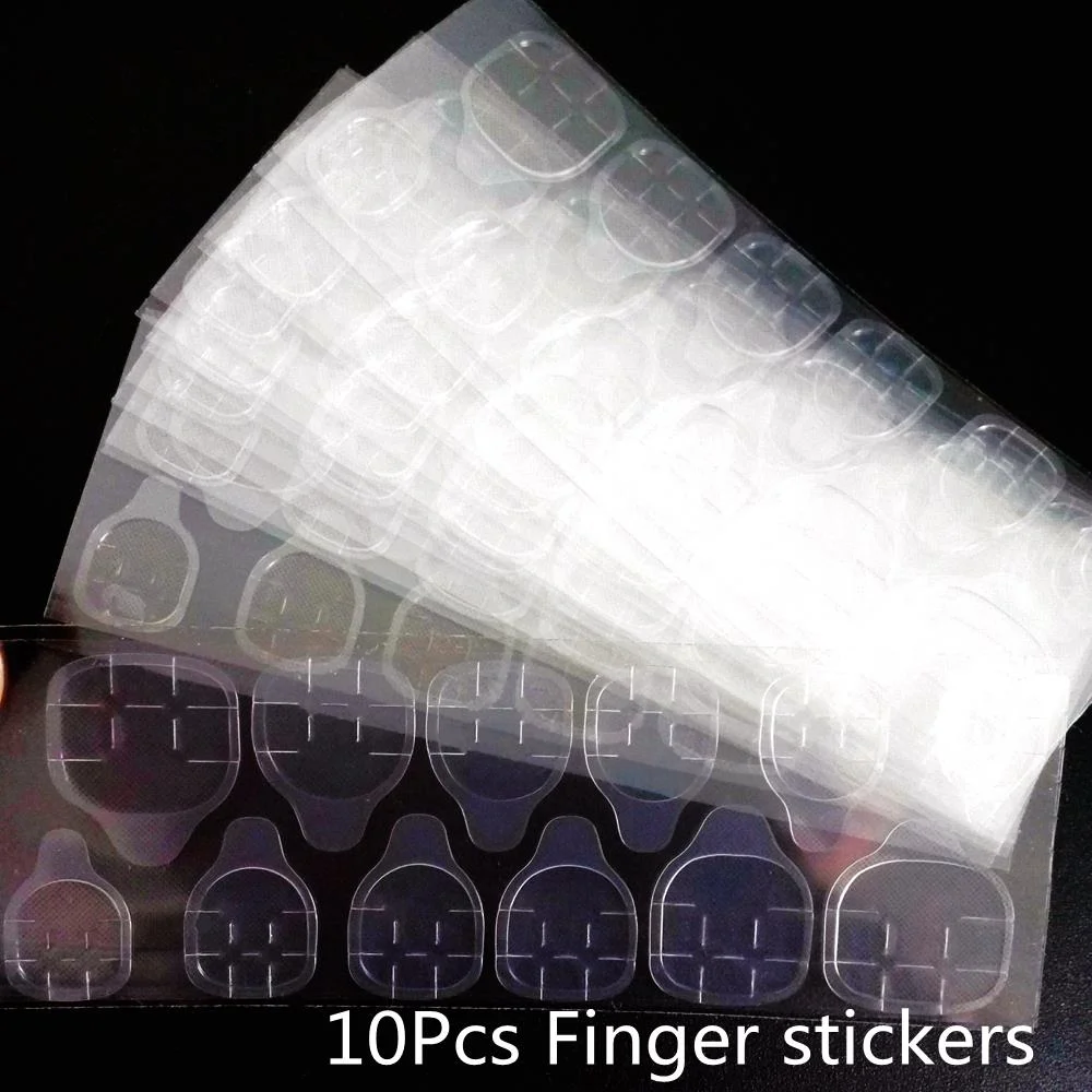 1/3/5 Sheets Transparent Pink Self Adhesive Sticker For Nails DIY Jelly Glue Sticker Nail Art Tape Full Cover Manicure Tool-Nail Inspo