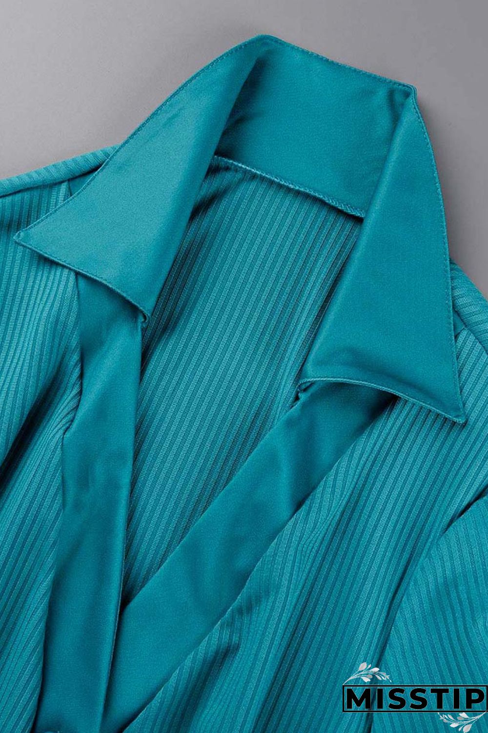 Earth Yellow Casual Solid Patchwork Buttons Turndown Collar Tops