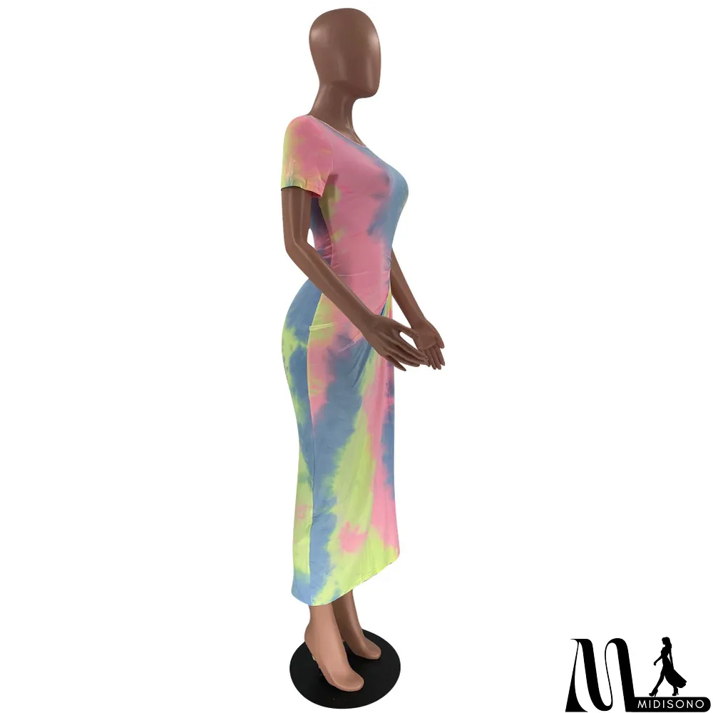MidiSono - Tie-Dye Irregular Sexy Dress Nightclub