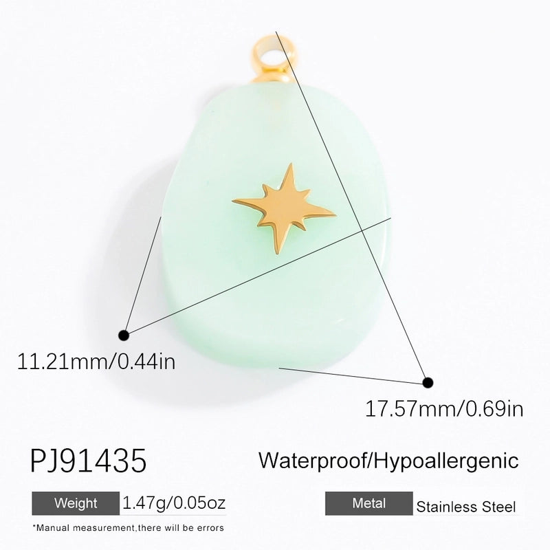 1 Piece 304 Stainless Steel Heart Shape Flower Butterfly Pendant Jewelry Accessories