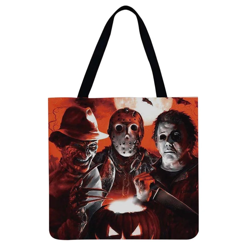 Linen Tote Bag -  Halloween Horror
