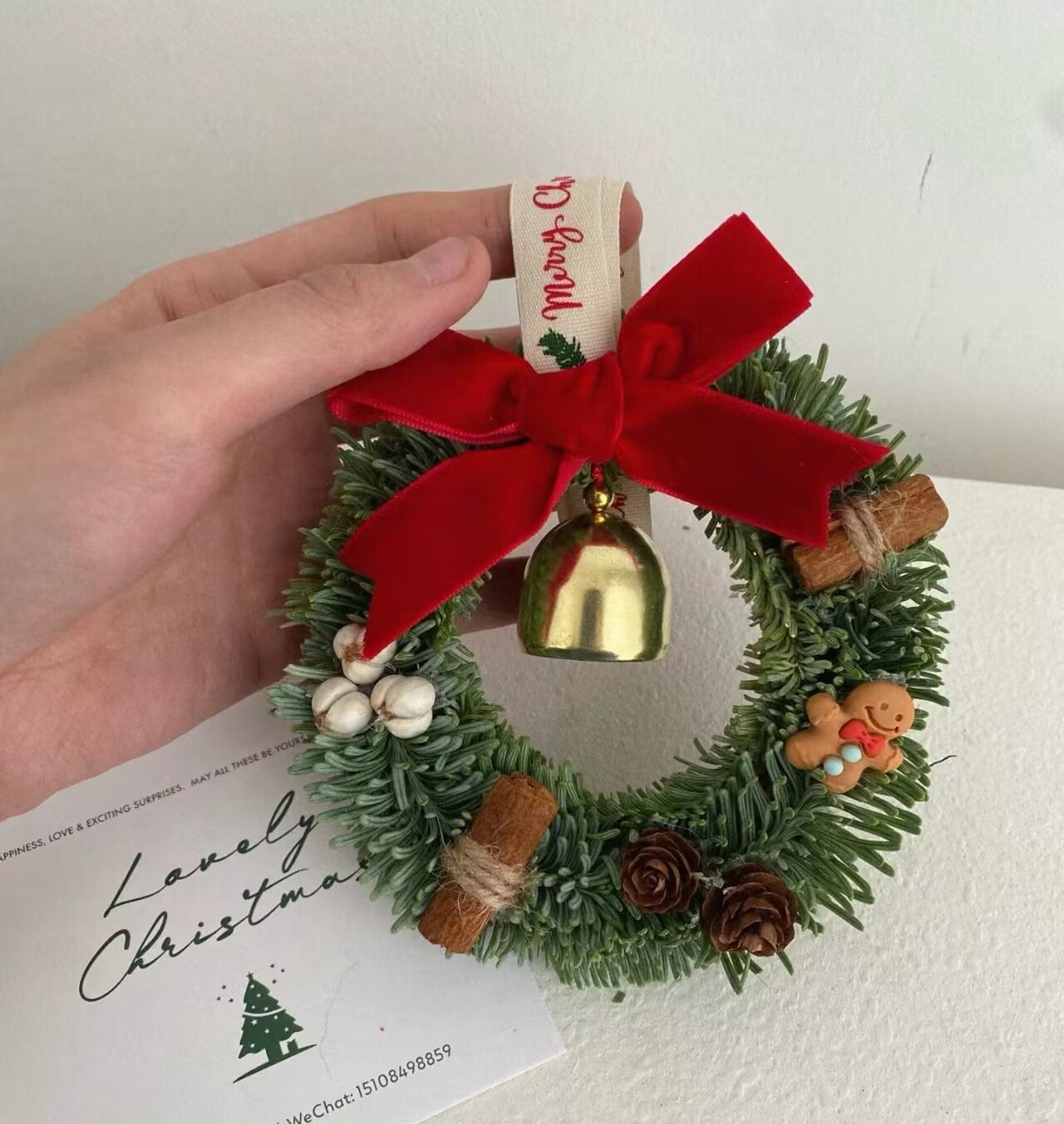 10cm Christmas Wreath Door Decorations,  Hanging Ornaments