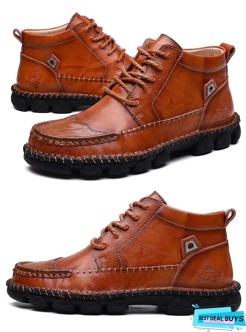 Cow Split Leather Men Boots Comfortable Boots Men Footwear Rubber Ankle Boots Men's Shoes