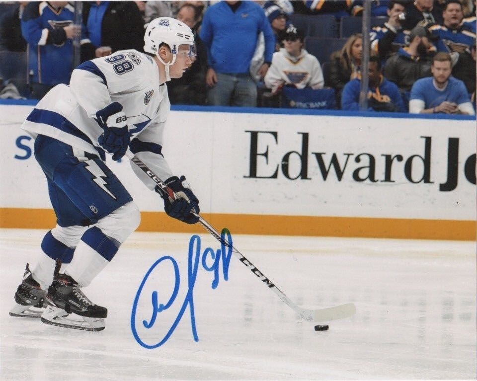 Tampa Bay Lightning Mikhail Sergachev Signed Autographed 8x10 NHL Photo Poster painting COA #3