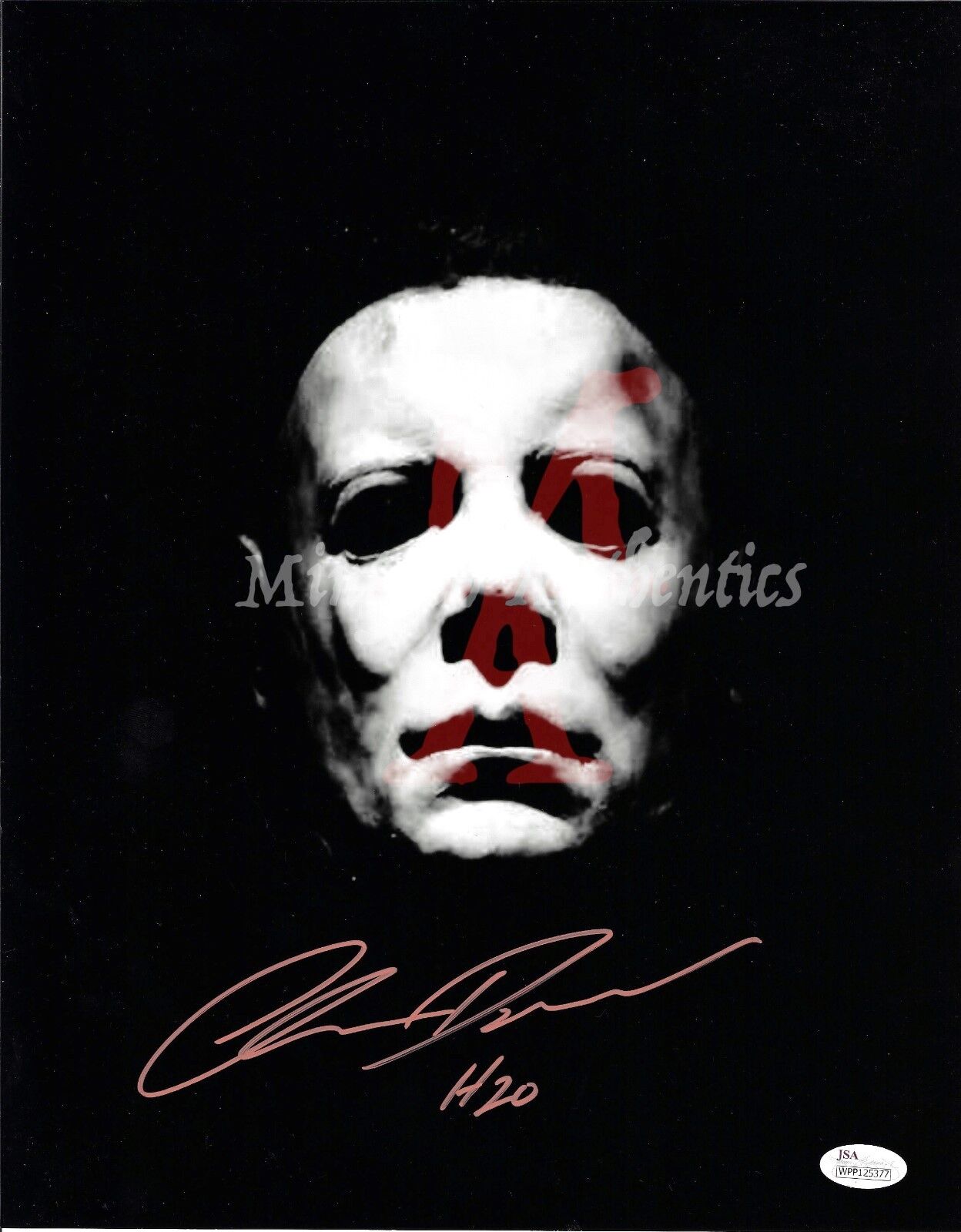 CHRIS DURAND HALLOWEEN AUTO SIGNED 11x14 Photo Poster painting! JSA COA! MICHAEL MYERS! H20