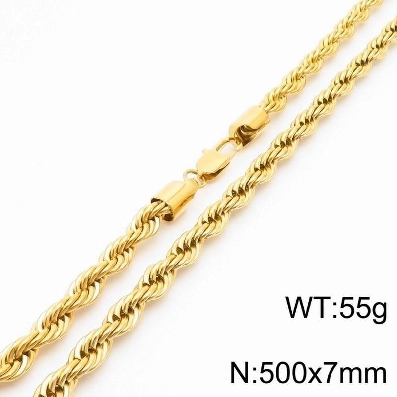 Jewelry Fashion Geometric 304 Stainless Steel 18K Gold Plated Plating Stainless Steel Necklaces