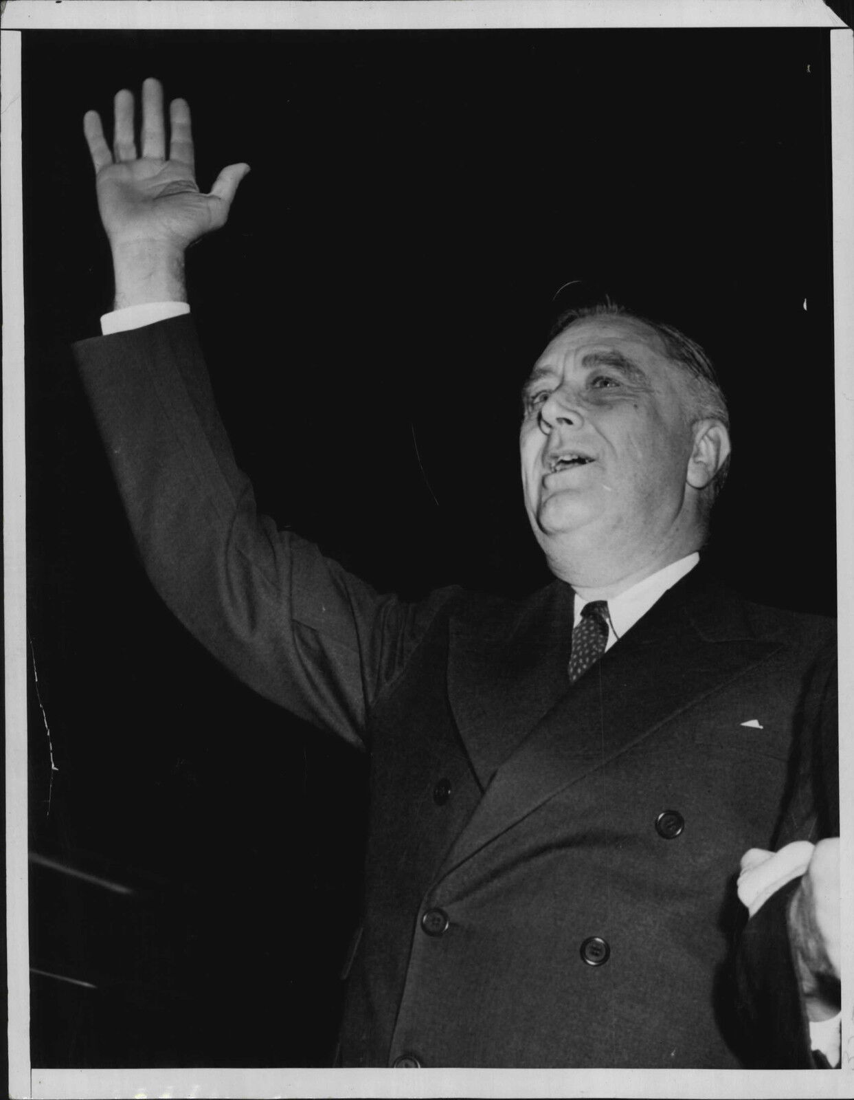 President Roosevelt on the Campaign Trail 1940 Press Photo Poster painting