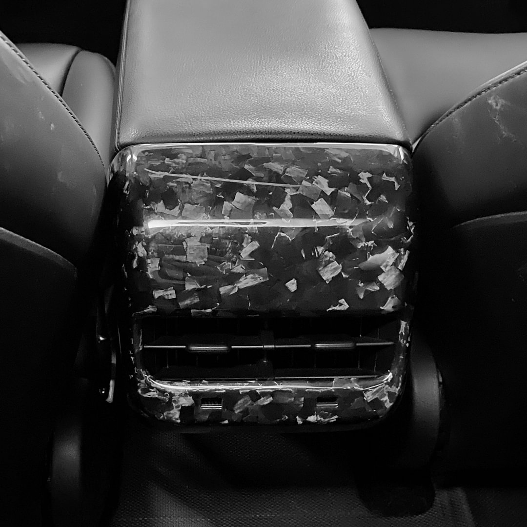 [Real Carbon Fiber] Model 3 & Y Backseat Vent Overlay (2017-2022)