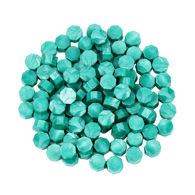 100Pcs/Bag Retro Wax Seal Colored Wax Beads DIY Scapbooking Octagon Sealing Stamp for Envelope Letter Wedding Party Invitation