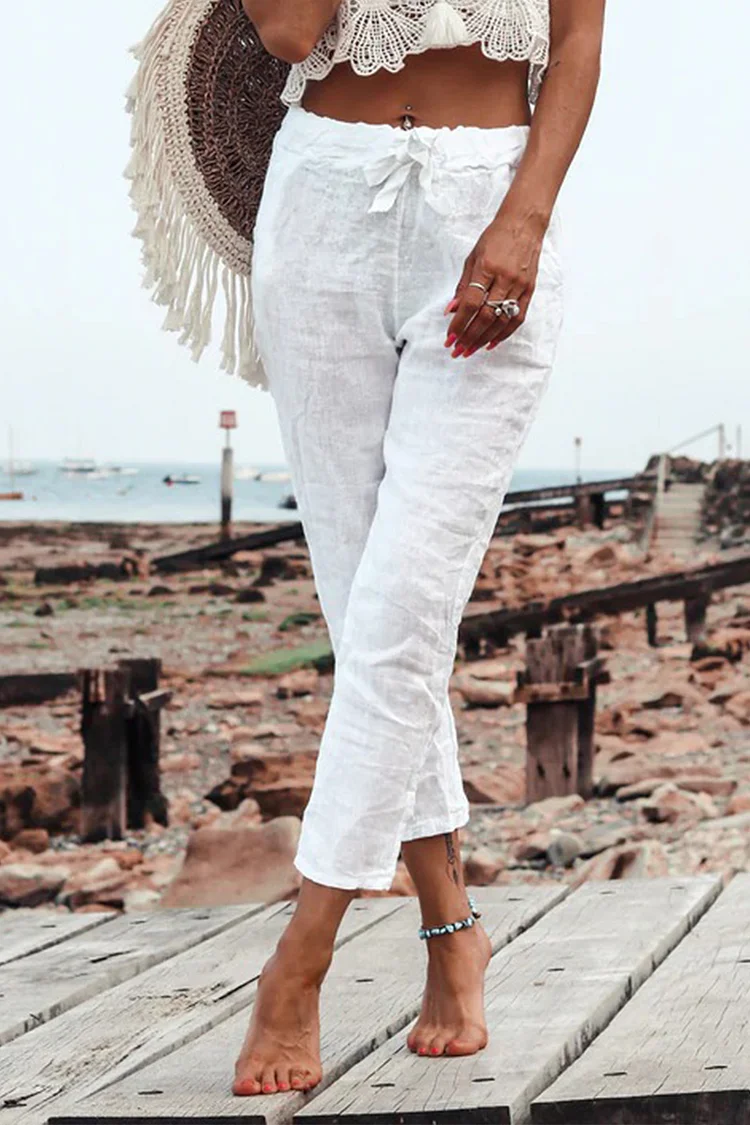 Beachside Pure Linen Trousers