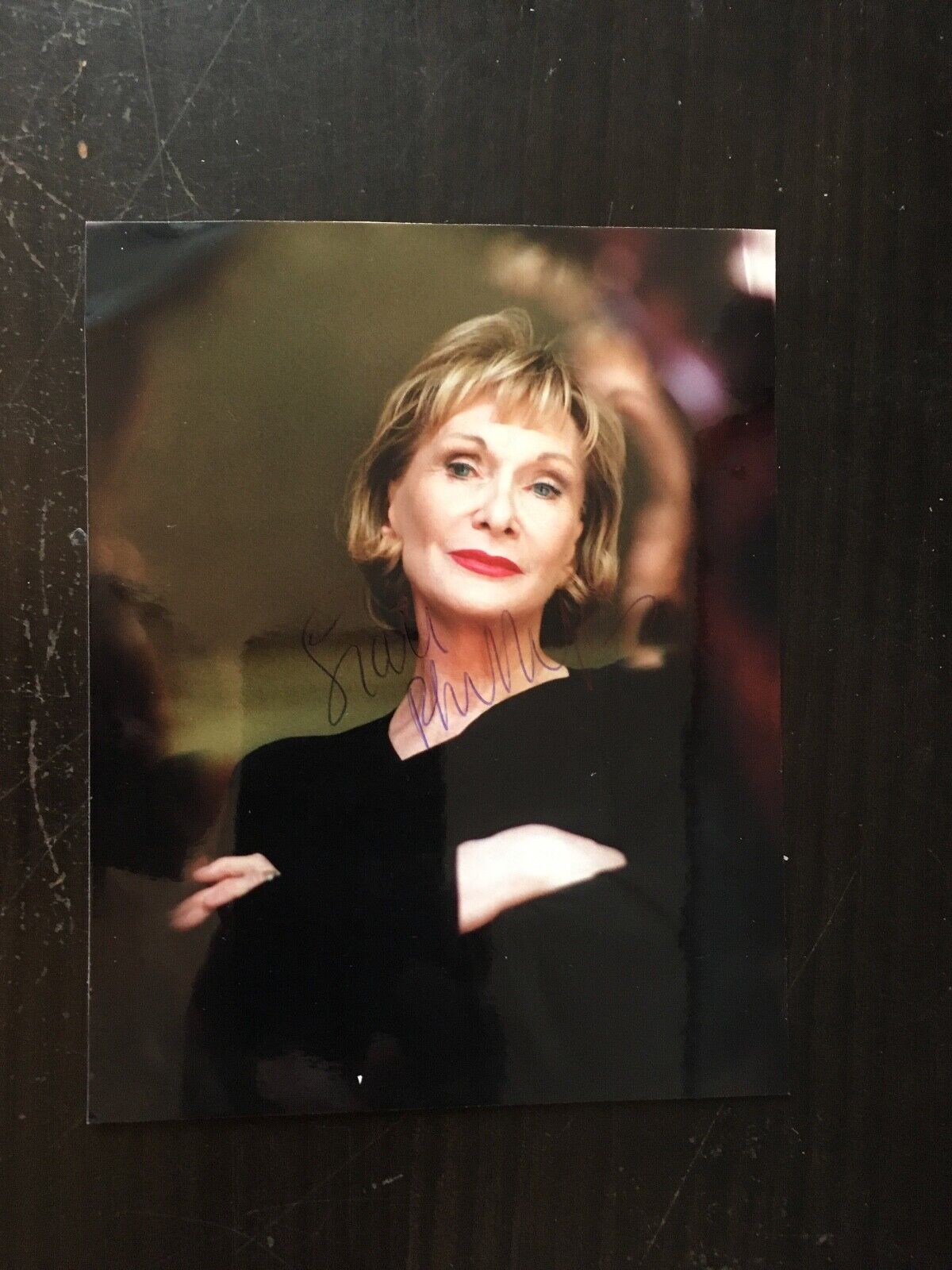 SIAN PHILLIPS - WELSH ACTRESS - I CLAUDIUS - EXCELLENT SIGNED COLOUR Photo Poster painting