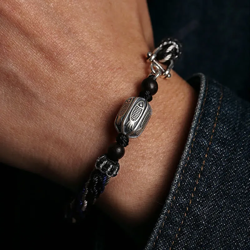 Koi Fish Wealth Reincarnation Knot Braid String Bracelet