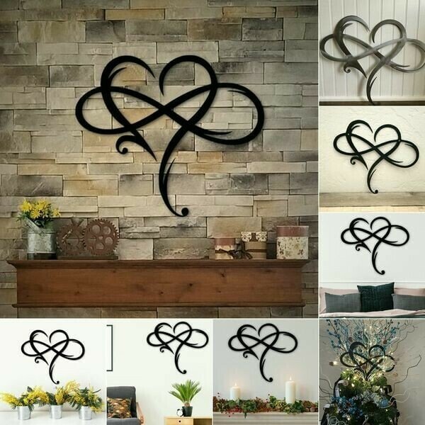 Summer Special 50 OFFInfinity Heart Steel wall decor Metal Wall Art