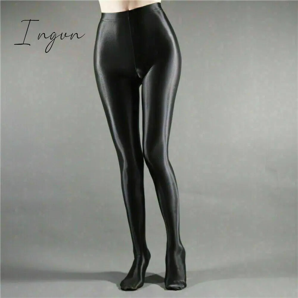 Ingvn - High Quality Women High Gloss Pantyhose Tights Elastic Oil Shiny Glossy Stockings Hosiery