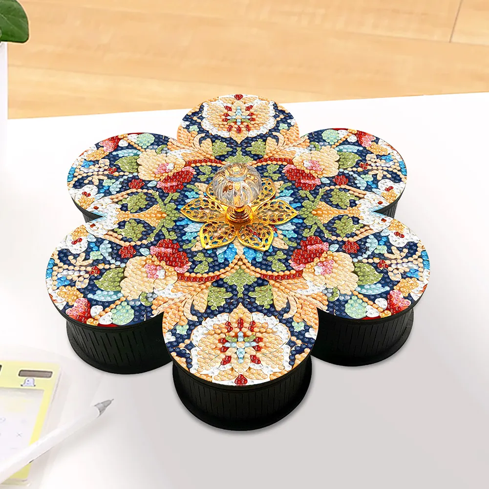 DIY Flower Diamond Painting Storage Box Sundries Organizer Case for Beginners