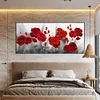 (US Local)Poppy 5D DIY Full Drill Round Big Size Diamond Painting Kit Home Wall Room Decor 100x50cm