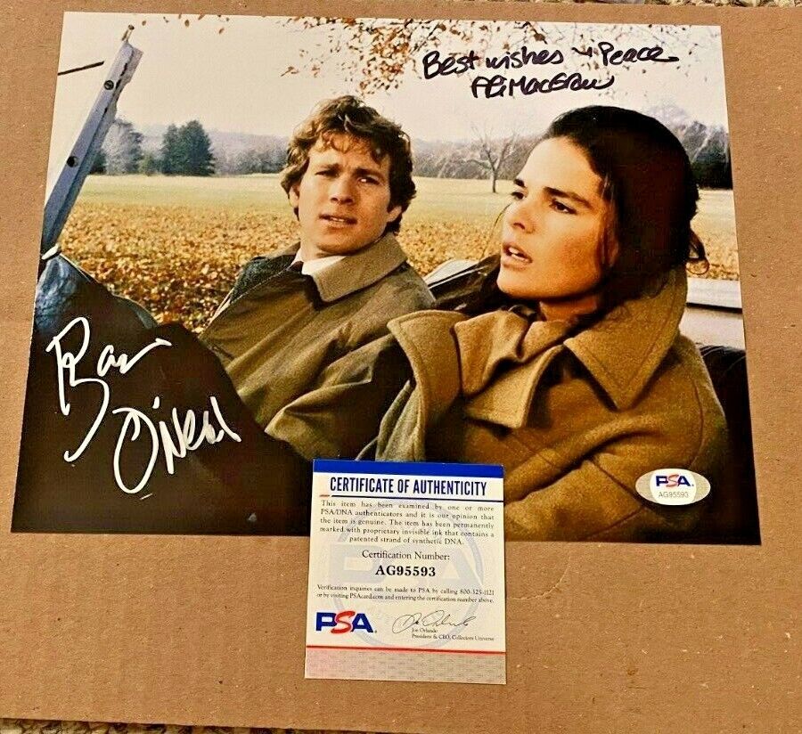 RYAN O'NEAL& ALI MACGRAW SIGNED LOVE STORY 8X10 Photo Poster painting PSA/DNA CERTIFIED #2