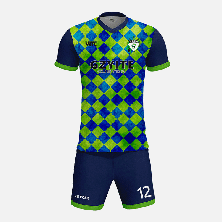 YITE | YTZQ135-Blue  And Green Soccer Uniforms