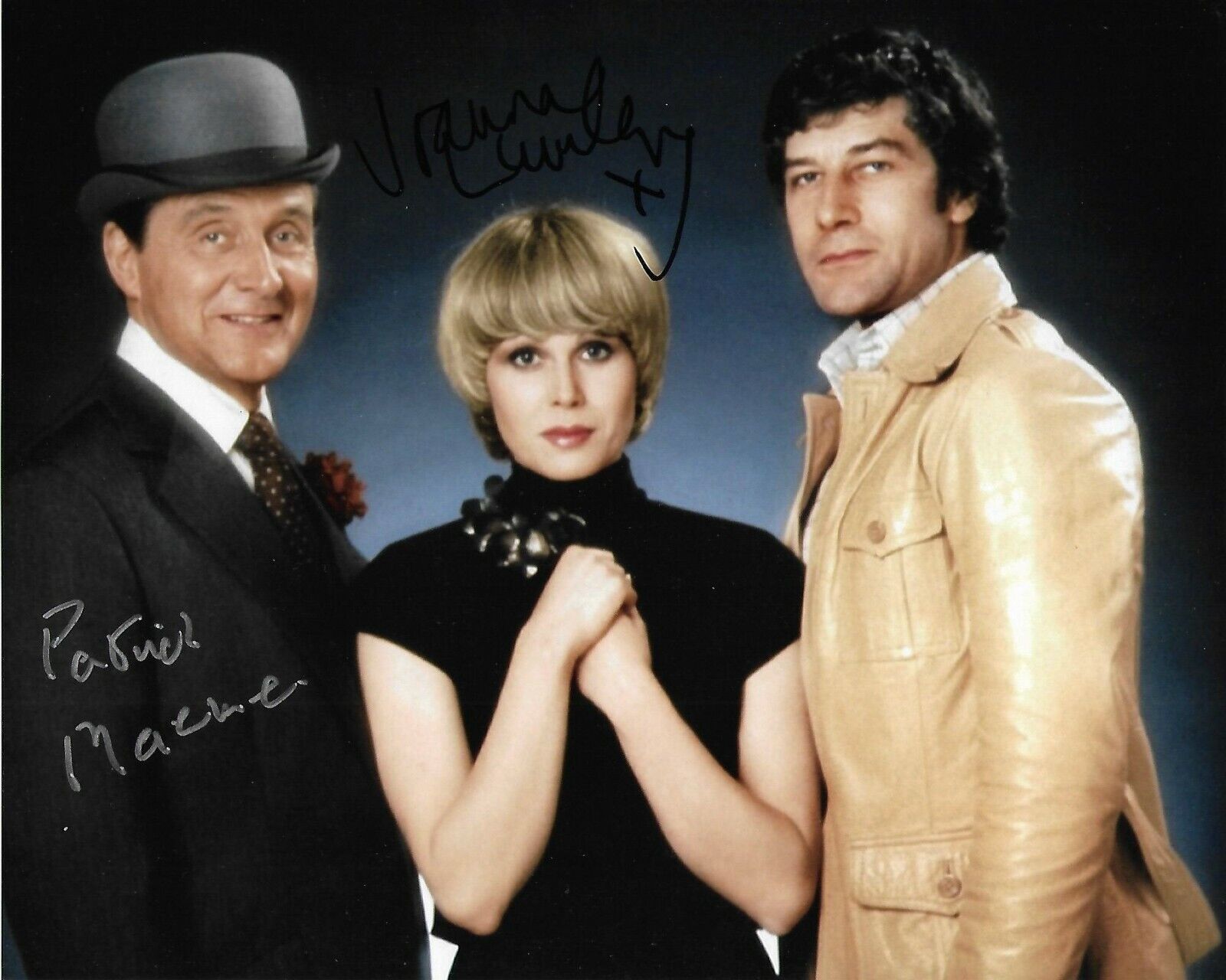 Patrick Macnee & Joanna Lumley the new avengers signed autograph Photo Poster painting AFTAL COA