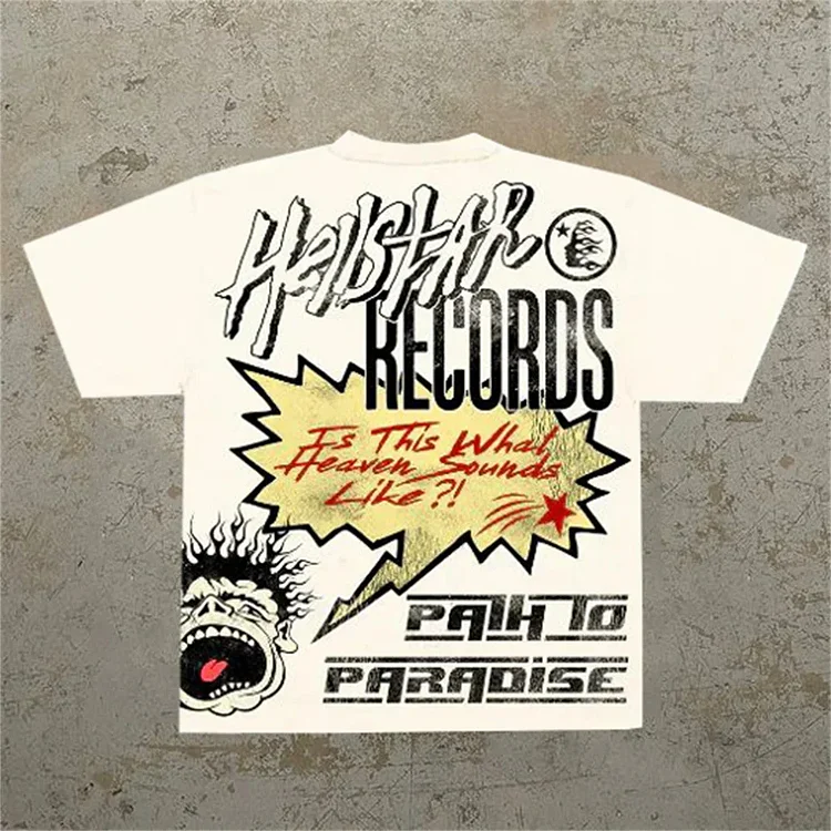 Hellstar Human Records Graphic Cotton T-Shirt