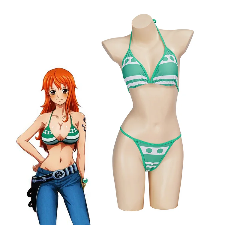One Piece Anime Nami Sexy Bikini Swimsuit